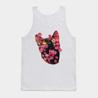 Black Cat with Amber Eyes Tank Top